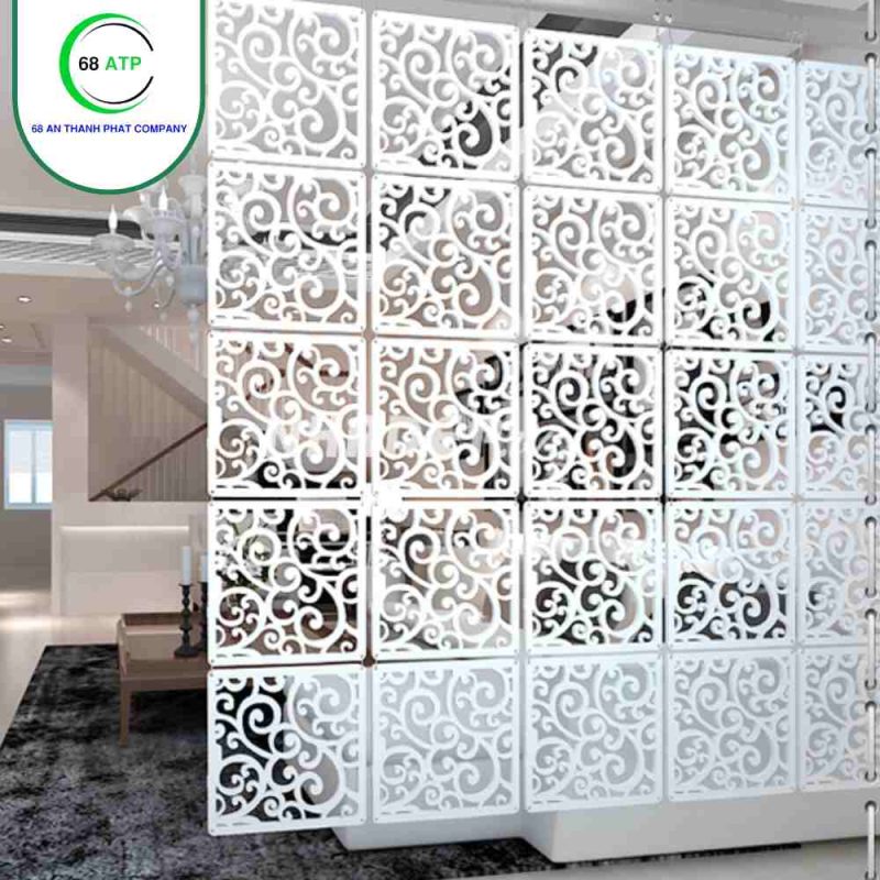 Vách Cắt CNC Bằng Ván Nhựa Giả Gỗ