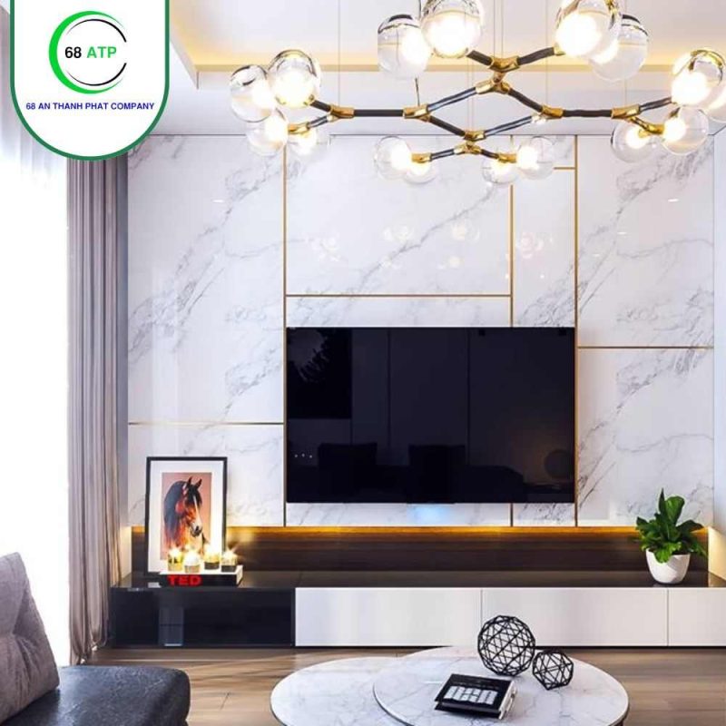 Tấm ván nhựa làm chỗ để tivi