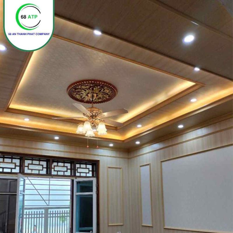 Thi công xong tấm ốp nhựa hoa văn 