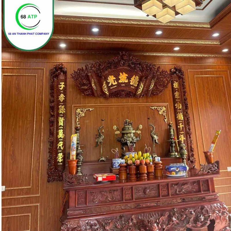 Phòng thờ được thi công thành công 